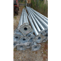 Słup stalowy 6m ocynkowany  stożkowy okrągły  gr 3mm CC6000/60/126/3:1